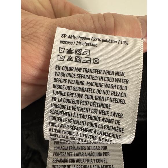 American Eagle Next Level Stretch Black Distressed Jeans Size 2 Short - Picture 11 of 13